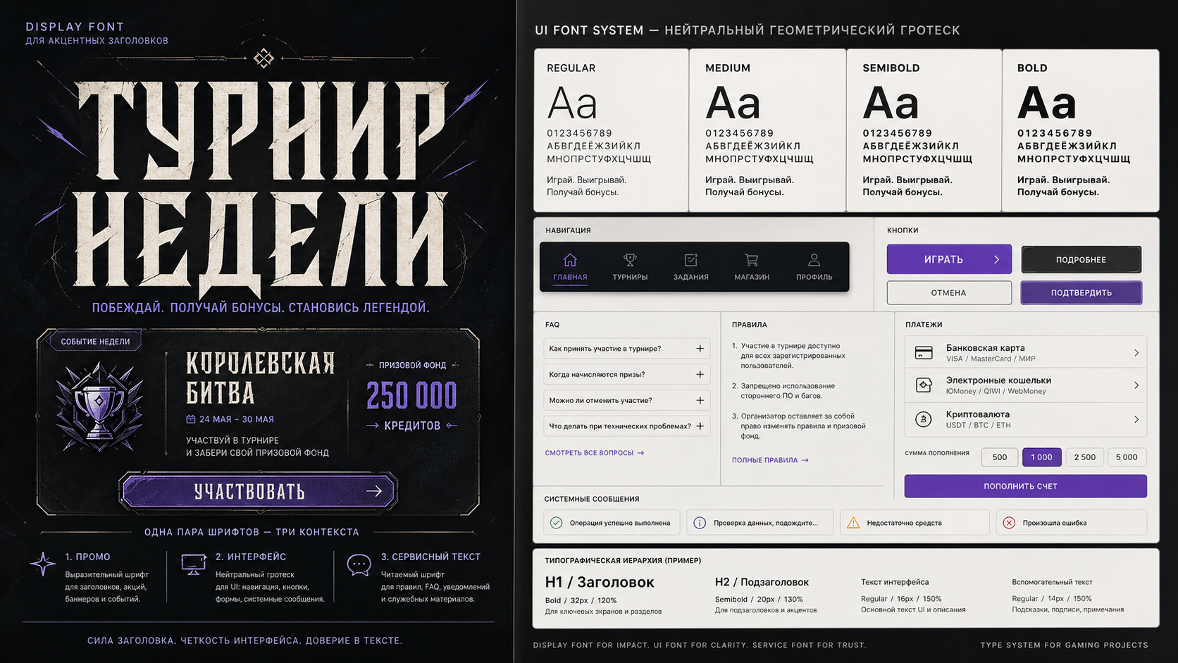 Шрифтовая пара для игр