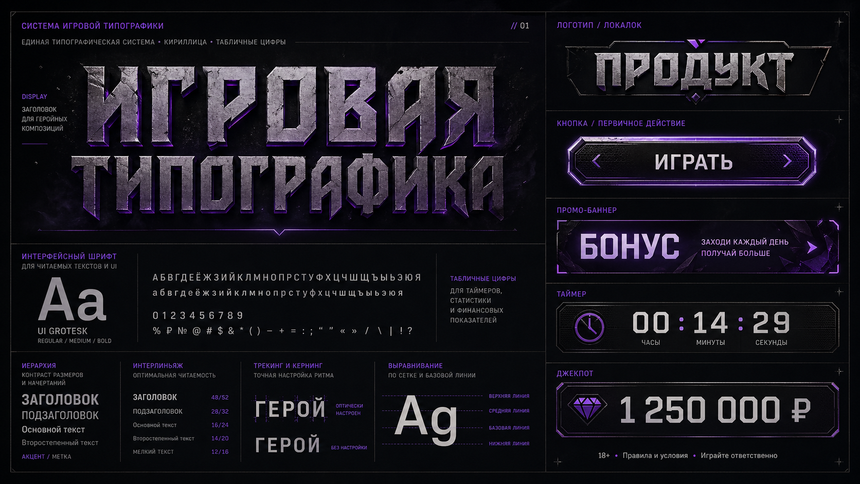 Типографика игрового интерфейса